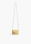 Pale Yellow Women Crossbody Bags Khaite Nano Bobbi Crossbody Bag In Pale Yellow Crackle Patent Leather