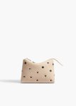Pouches Lina Pochette In Dark Ivory Pebbled Leather With Grommets Dark Ivory Women Khaite