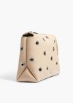 Pouches Lina Pochette In Dark Ivory Pebbled Leather With Grommets Dark Ivory Women Khaite - Image 3