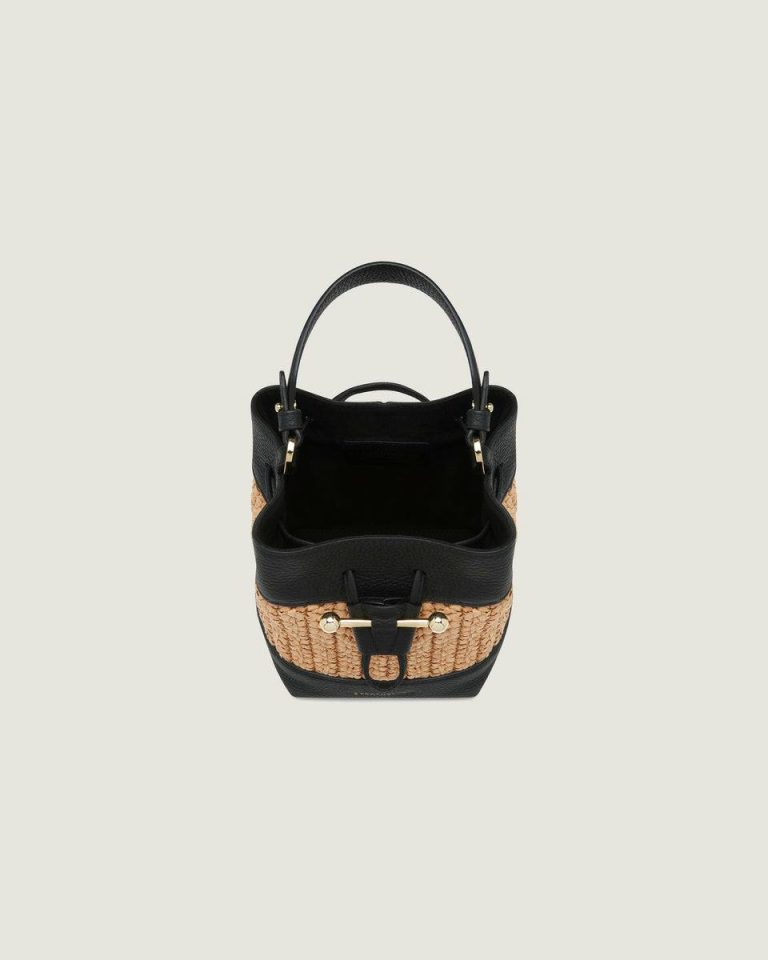 Raffia/Black Strathberry Osette Totes & Top Handle Bags Women - Image 5
