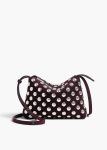 Rouge Noir Lina Crossbody Bag In Rouge Noir Suede With Silver Studs Women Khaite Crossbody Bags