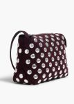 Rouge Noir Lina Crossbody Bag In Rouge Noir Suede With Silver Studs Women Khaite Crossbody Bags - Image 3