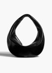 Shoulder Bags Black Medium Olivia Hobo In Black Crackle Patent Leather Women Khaite