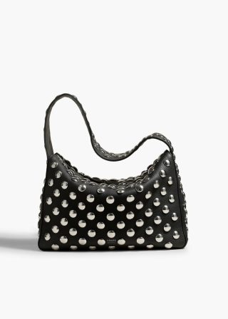Shoulder Bags Elena Bag In Black Leather With Studs Black Women Khaite
