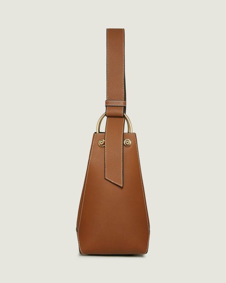 Shoulder Bags Lana Midi Bucket Bag Strathberry Tan With Vanilla Stitch Women - Image 4