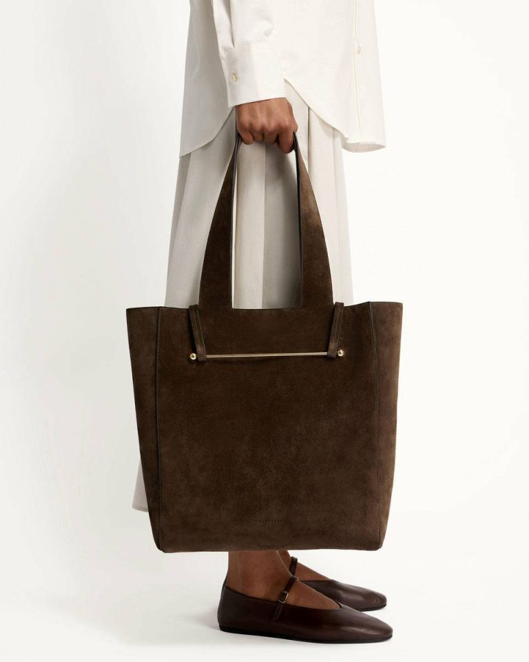 Shoulder Bags Melody Tote Women Chocolate Suede Strathberry - Image 2