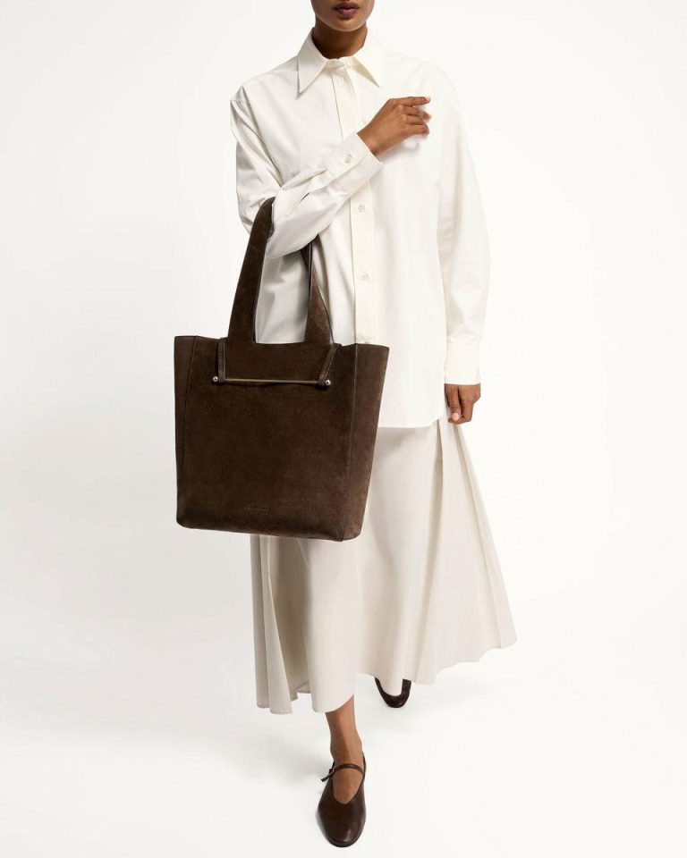 Shoulder Bags Melody Tote Women Chocolate Suede Strathberry - Image 5