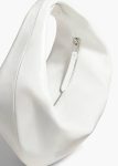 Shoulder Bags Optic White Khaite Women Medium Olivia Hobo In Optic White Crackle Patent Leather - Image 3