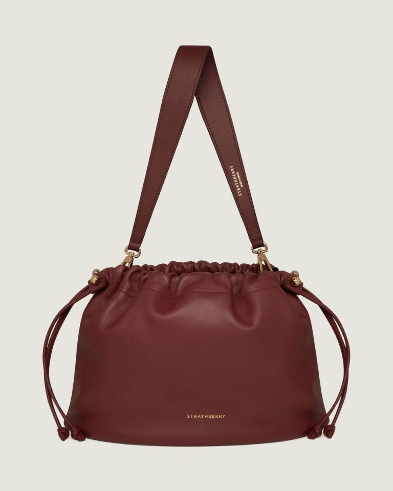 Shoulder Bags Oxblood Charlotte Midi Drawstring Women Strathberry - Image 5