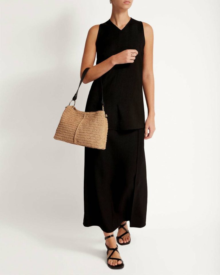 Shoulder Bags Strathberry Raffia/Black Women Lana Hobo - Image 5