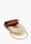 Small Lilith Evening Bag In Oxblood Crackle Patent Leather With Shearling Khaite Women Oxblood Evening - Image 3