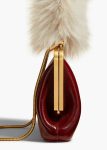 Small Lilith Evening Bag In Oxblood Crackle Patent Leather With Shearling Khaite Women Oxblood Evening - Image 4