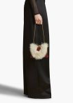 Small Lilith Evening Bag In Oxblood Crackle Patent Leather With Shearling Khaite Women Oxblood Evening - Image 5