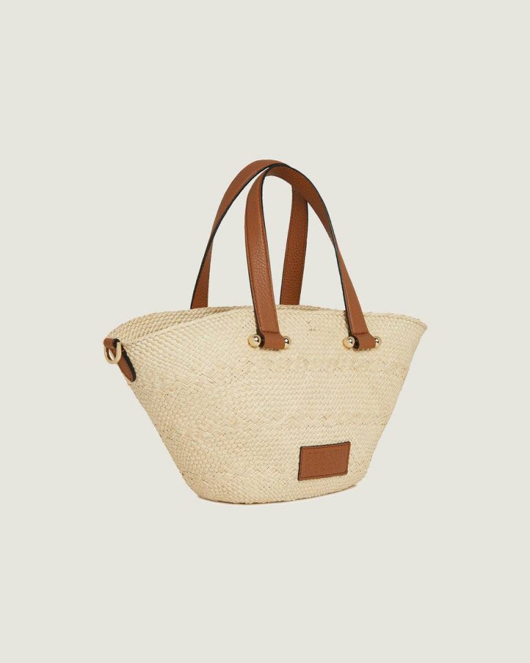 Small & Mini Bags Strathberry Natural Iraca Palm Women Small Palm Basket - Image 2