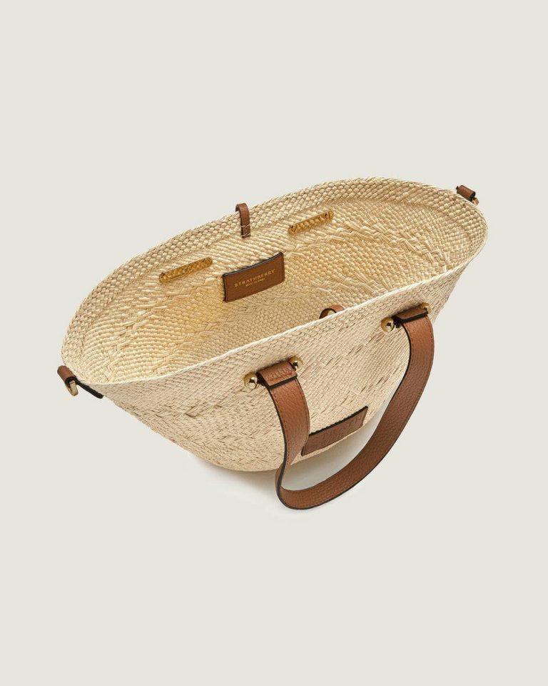 Small & Mini Bags Strathberry Natural Iraca Palm Women Small Palm Basket - Image 5