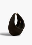 Small Olivia Hobo With Hardware In Black Suede Top Handle Women Khaite Black - Image 2