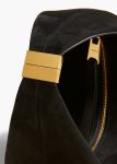 Small Olivia Hobo With Hardware In Black Suede Top Handle Women Khaite Black - Image 4