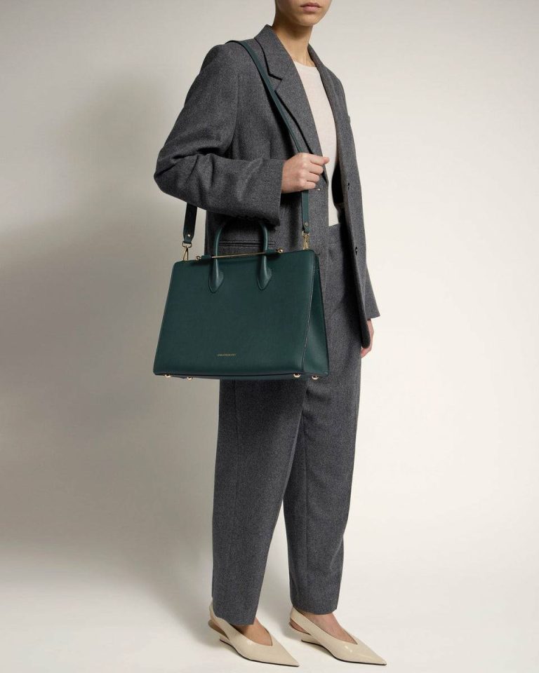 Strathberry Bottle Green Tote Women Shoulder Bags