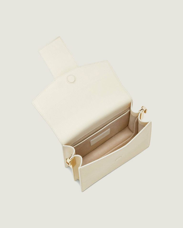 Strathberry Box Crescent Shoulder Bags Women Vanilla/Diamond - Image 5