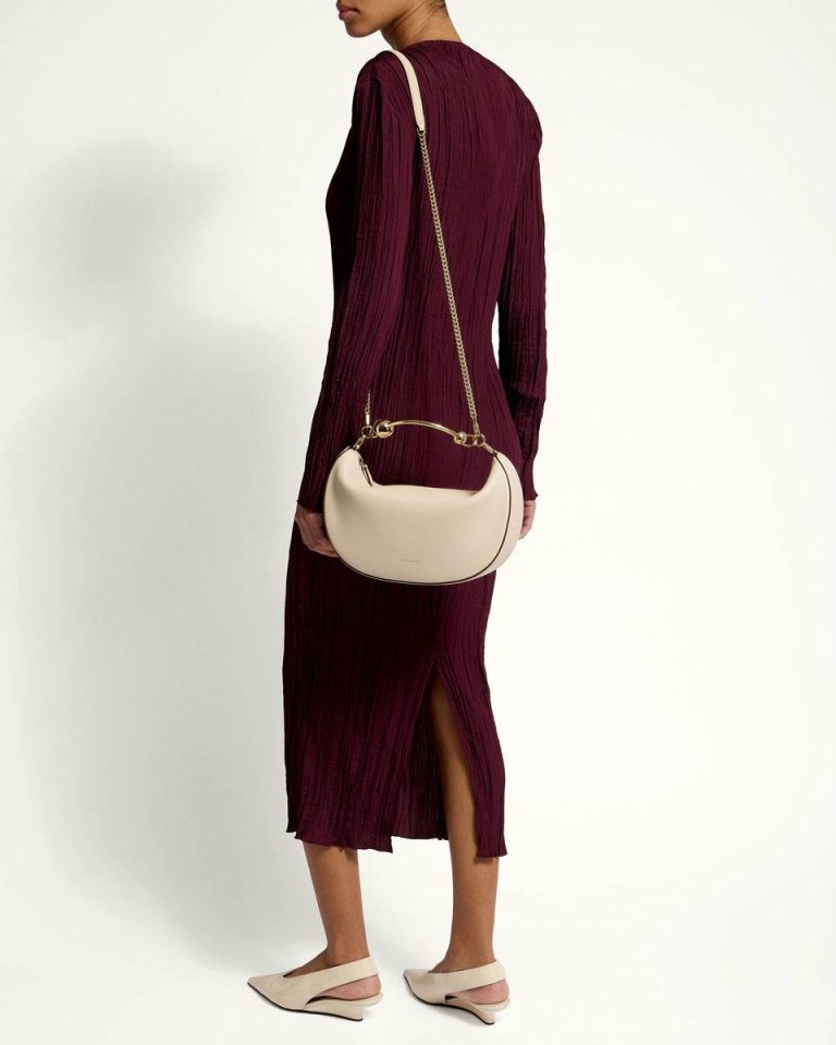 Strathberry Evening Bags Crescent Moon Women Oat