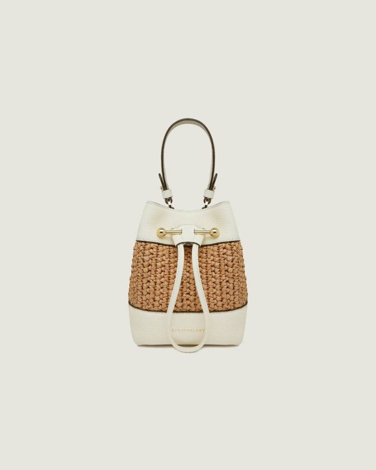 Strathberry Osette Women Totes & Top Handle Bags Raffia/Vanilla - Image 3