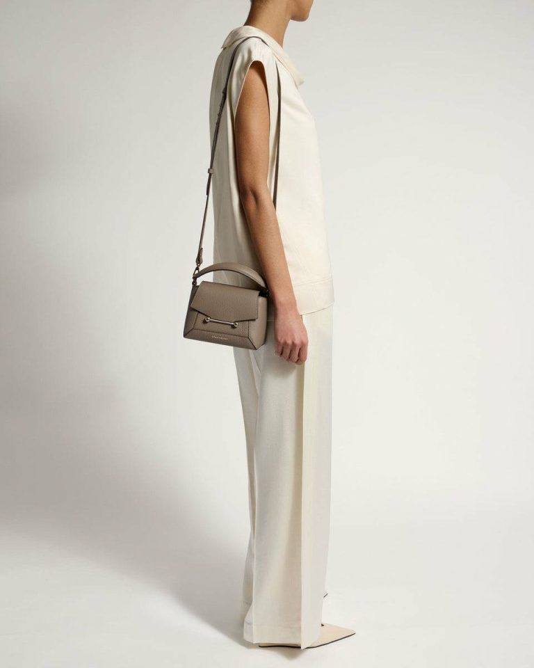 Strathberry Taupe Women Mosaic Nano Small & Mini Bags