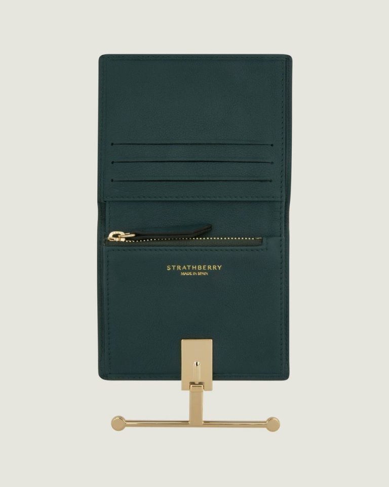 Strathberry Women Bottle Green Melville Street Wallet Wallets