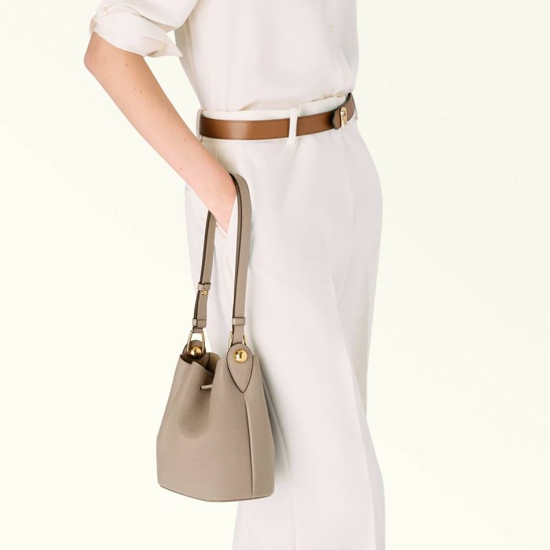 Stucco Gray Crossbodies Women Furla Sfera Bucket Bag Mini - Image 2