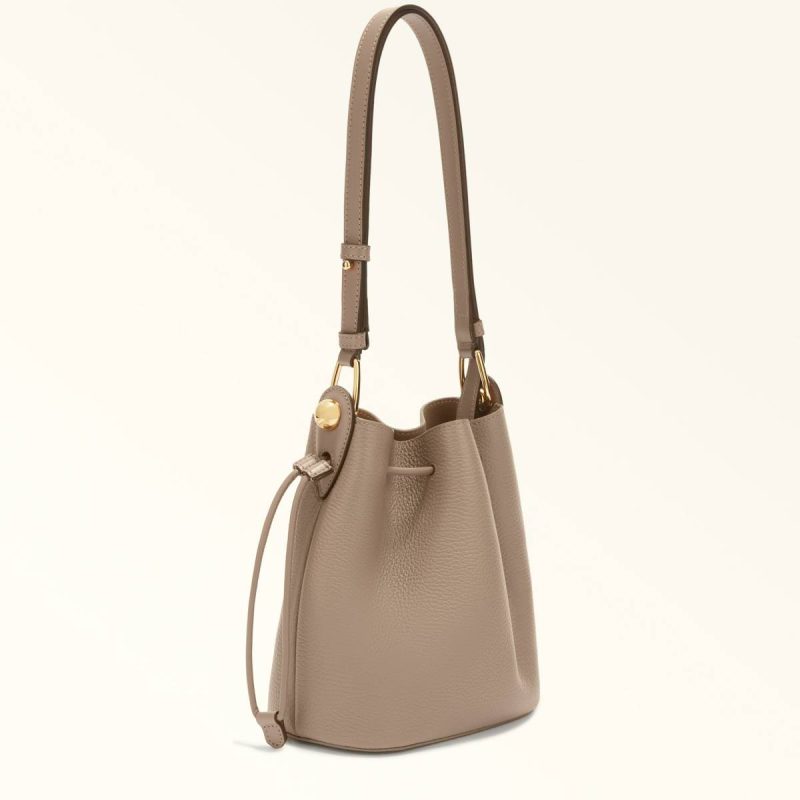 Stucco Gray Crossbodies Women Furla Sfera Bucket Bag Mini - Image 3