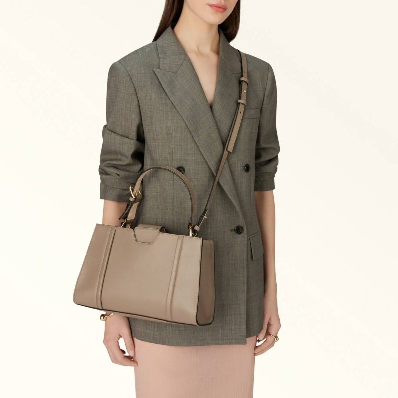 Stucco Gray Furla Riva Tote M Totes Women - Image 2