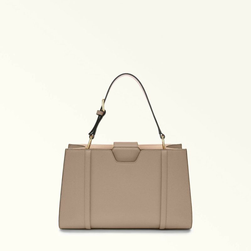 Stucco Gray Furla Riva Tote M Totes Women