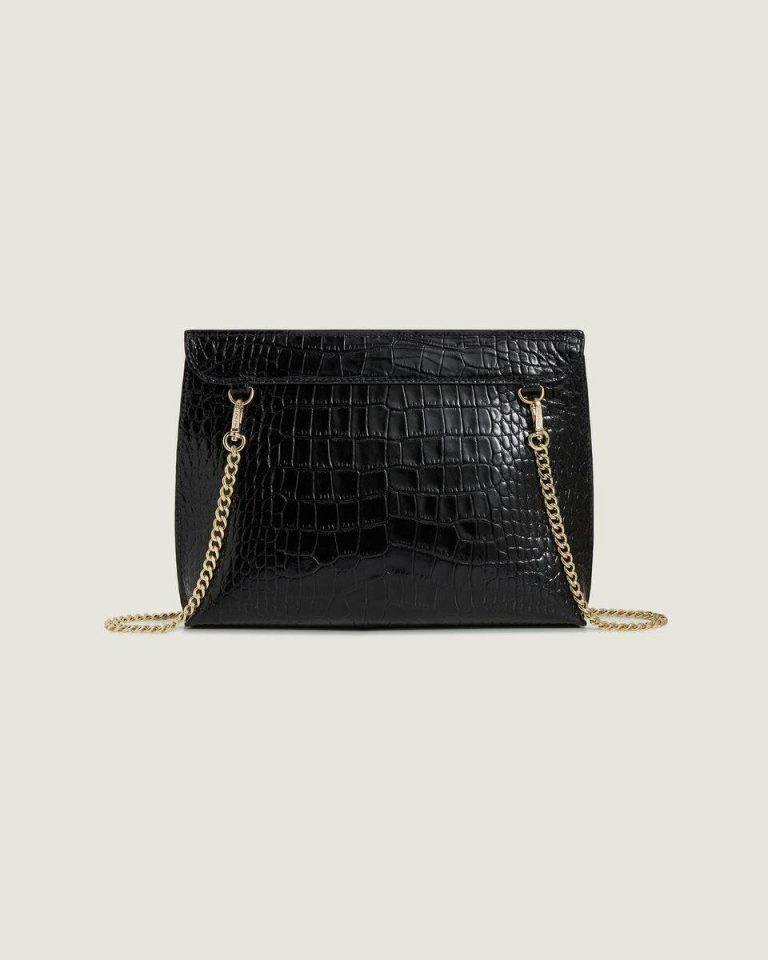 Stylist Evening Bags Women Strathberry Croc-Embossed Leather Black - Image 4