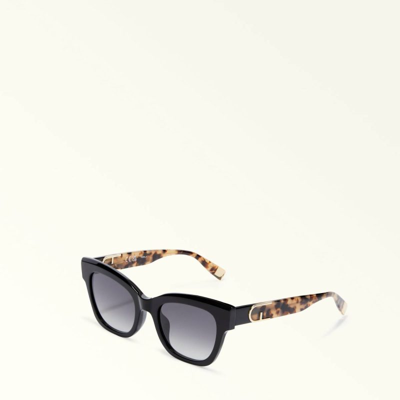 Sunglasses Women Furla Sunglasses Nero+Havana - Image 2