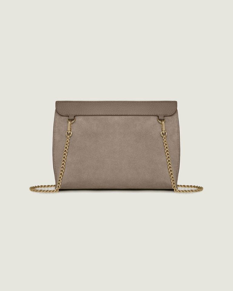 Taupe Suede Women Strathberry Crossbody Bags Stylist - Image 4