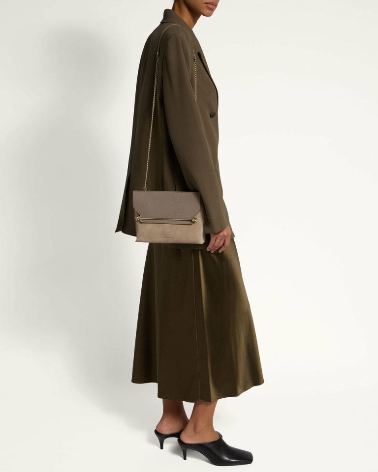 Taupe Suede Women Strathberry Crossbody Bags Stylist