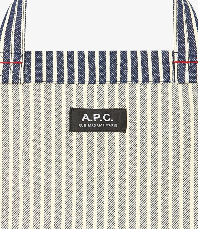 Thais Mini Tote Bag Dark Blue/White Women A.p.c. Mini Bags - Image 3