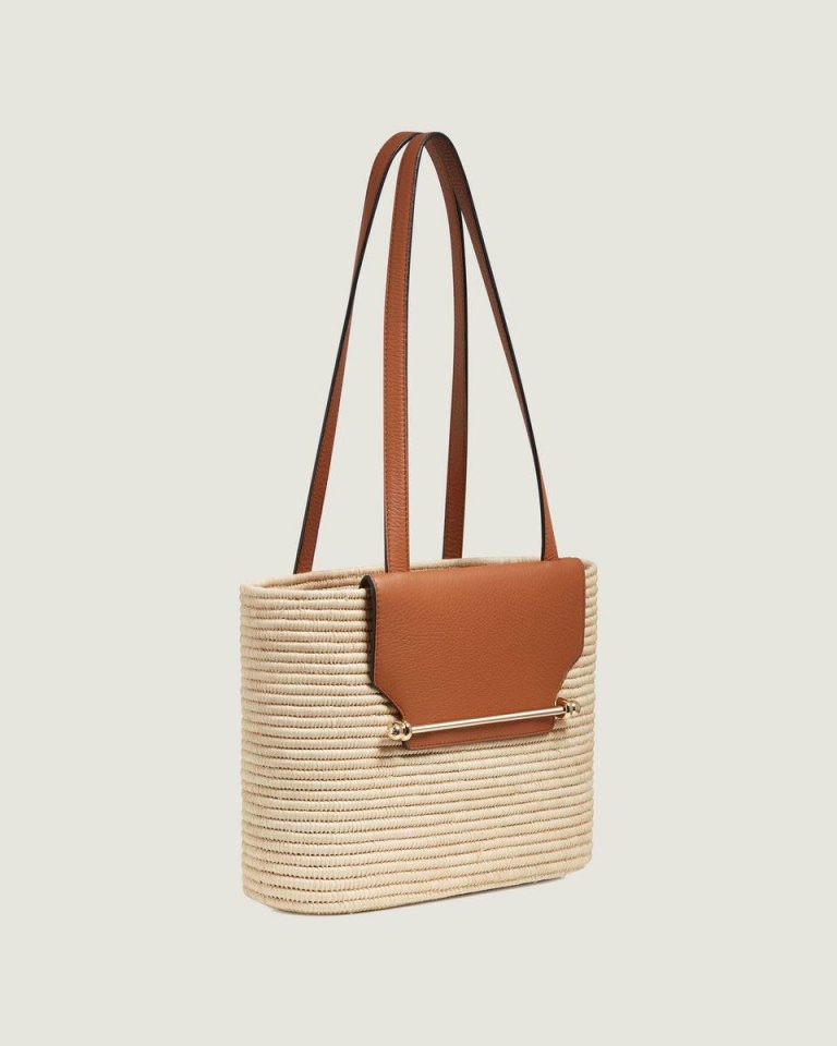 The Strathberry Basket (Small) Women Raffia/Leather Tan Shoulder Bags - Image 2