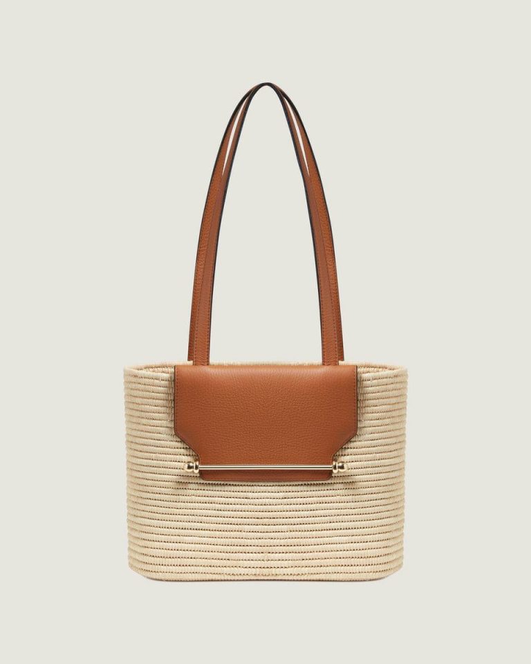 The Strathberry Basket (Small) Women Raffia/Leather Tan Shoulder Bags - Image 3