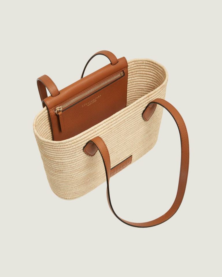 The Strathberry Basket (Small) Women Raffia/Leather Tan Shoulder Bags - Image 5