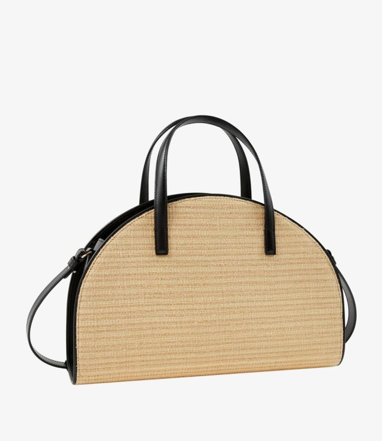 Tote Bags A.p.c. Beige/Black Men Demi-Lune Tote Bag - Image 3