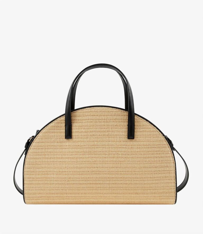 Tote Bags A.p.c. Beige/Black Men Demi-Lune Tote Bag - Image 4