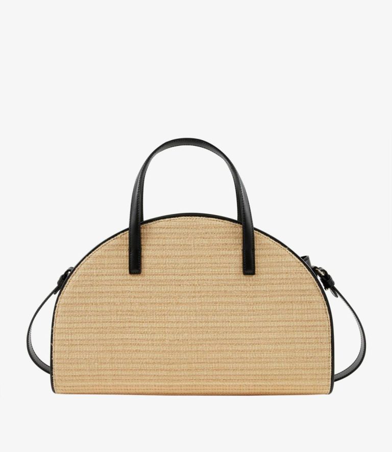Tote Bags A.p.c. Beige/Black Men Demi-Lune Tote Bag