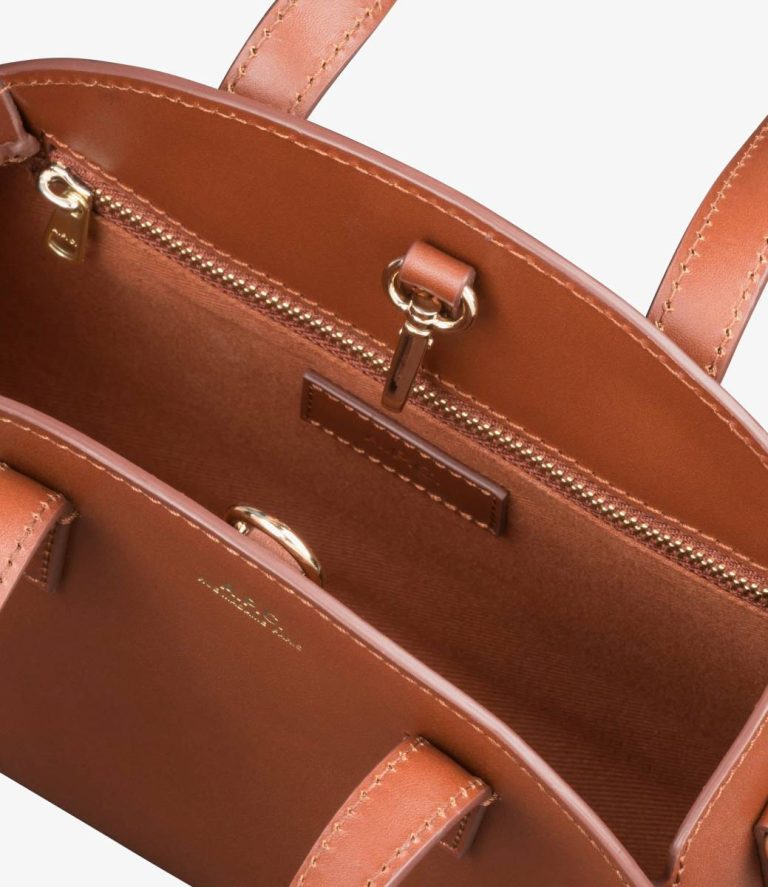 Tote Bags Demi-Lune Small Tote Bag Nut Brown A.p.c. Men - Image 5