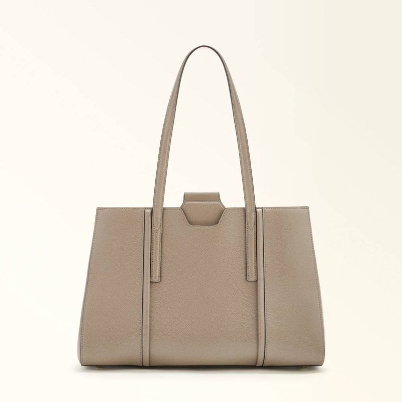 Totes Stucco Gray Women Furla Riva Tote L