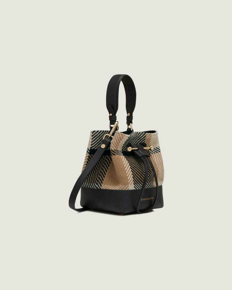 Totes & Top Handle Bags Black/Camel Tartan Strathberry Osette Women - Image 2