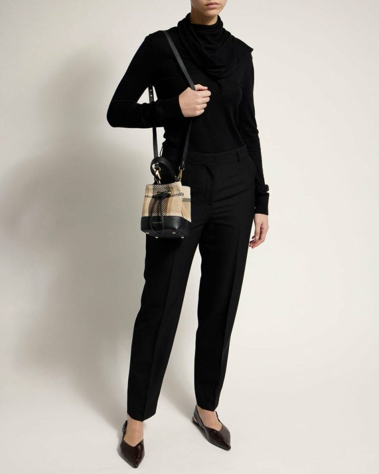 Totes & Top Handle Bags Black/Camel Tartan Strathberry Osette Women