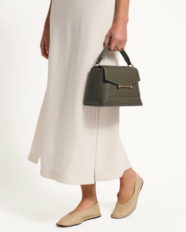 Totes & Top Handle Bags Strathberry Women Khaki Mosaic Bag - Image 5