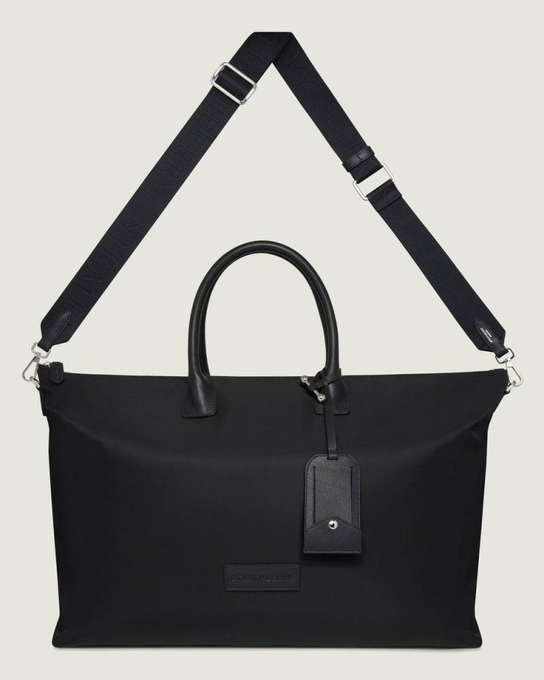 Travel Bags Women Large Travel Tote Black Nylon Strathberry - Image 3