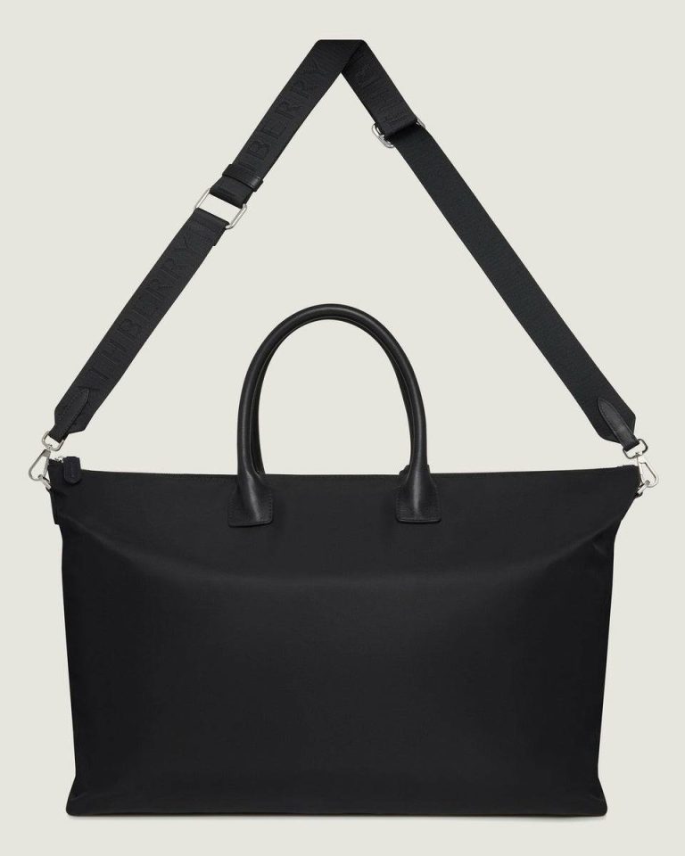 Travel Bags Women Large Travel Tote Black Nylon Strathberry - Image 4