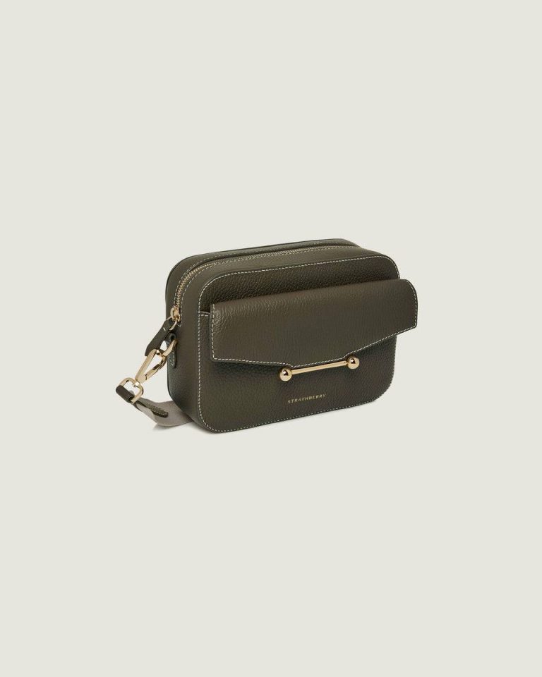 Travel Bags Women Strathberry Khaki Mosaic Camera - Image 2
